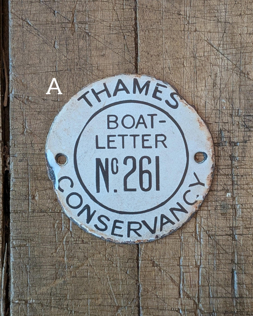 CHOICE Thames Conservancy Enamel Boat License Plaques