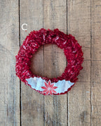 CHOICE of Vintage Red Cellophane Wreaths
