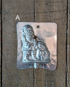CHOICE Vintage Metal Santa Candy Mold