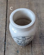 CHOICE of 3 Sizes Stoneware Virol Bone Marrow Pot