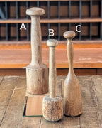 CHOICE of Vintage Primitive Wooden Mashers