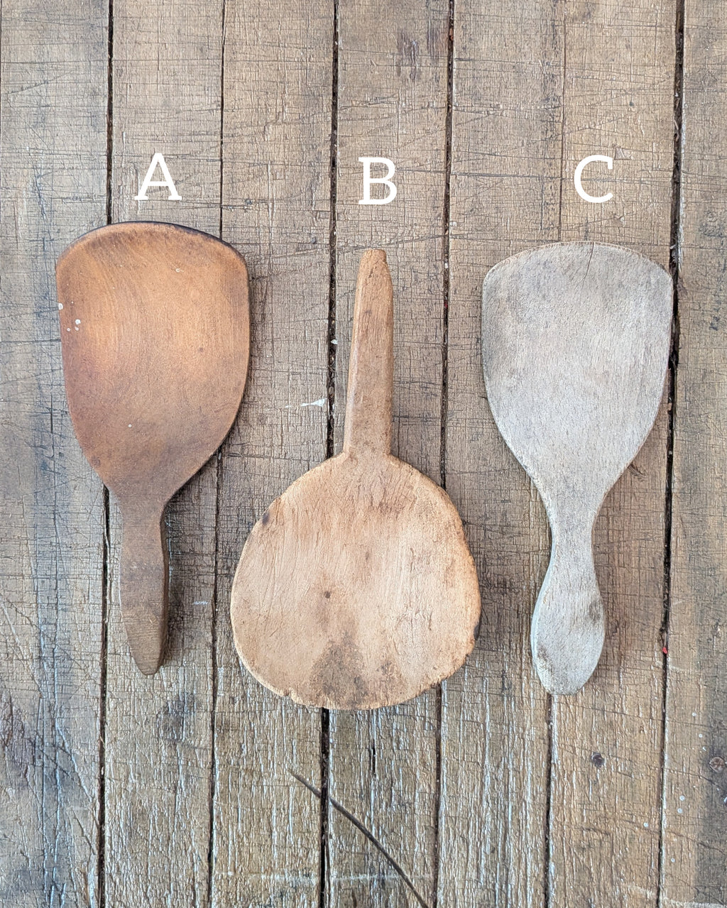 CHOICE Vintage Primitive Wooden Butter Paddles