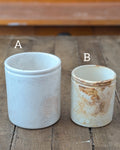 CHOICE Stained & Crazed Victorian Ironstone Food Pots