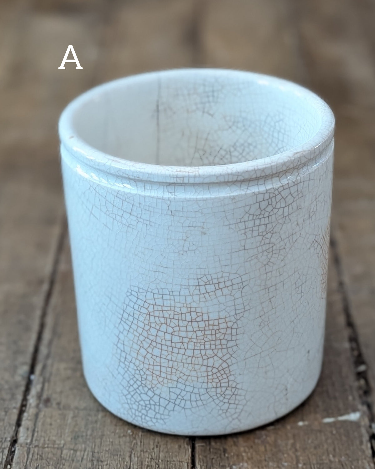 CHOICE Stained & Crazed Victorian Ironstone Food Pots