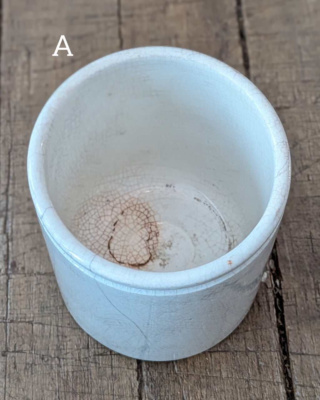 CHOICE Stained & Crazed Victorian Ironstone Food Pots