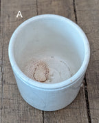 CHOICE Stained & Crazed Victorian Ironstone Food Pots