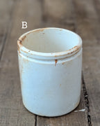 CHOICE Stained & Crazed Victorian Ironstone Food Pots