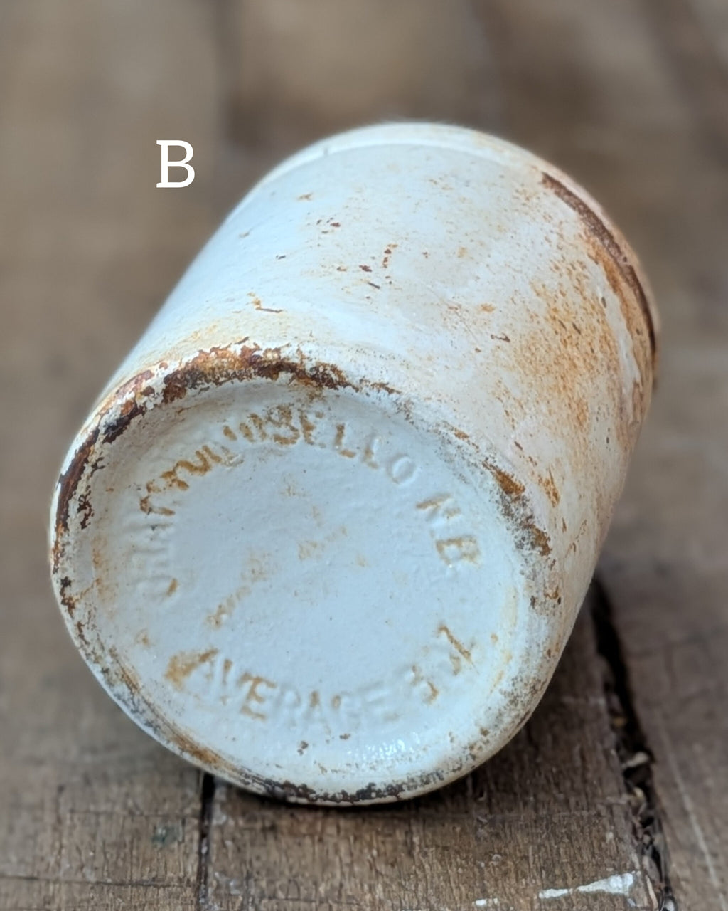 CHOICE Stained & Crazed Victorian Ironstone Food Pots