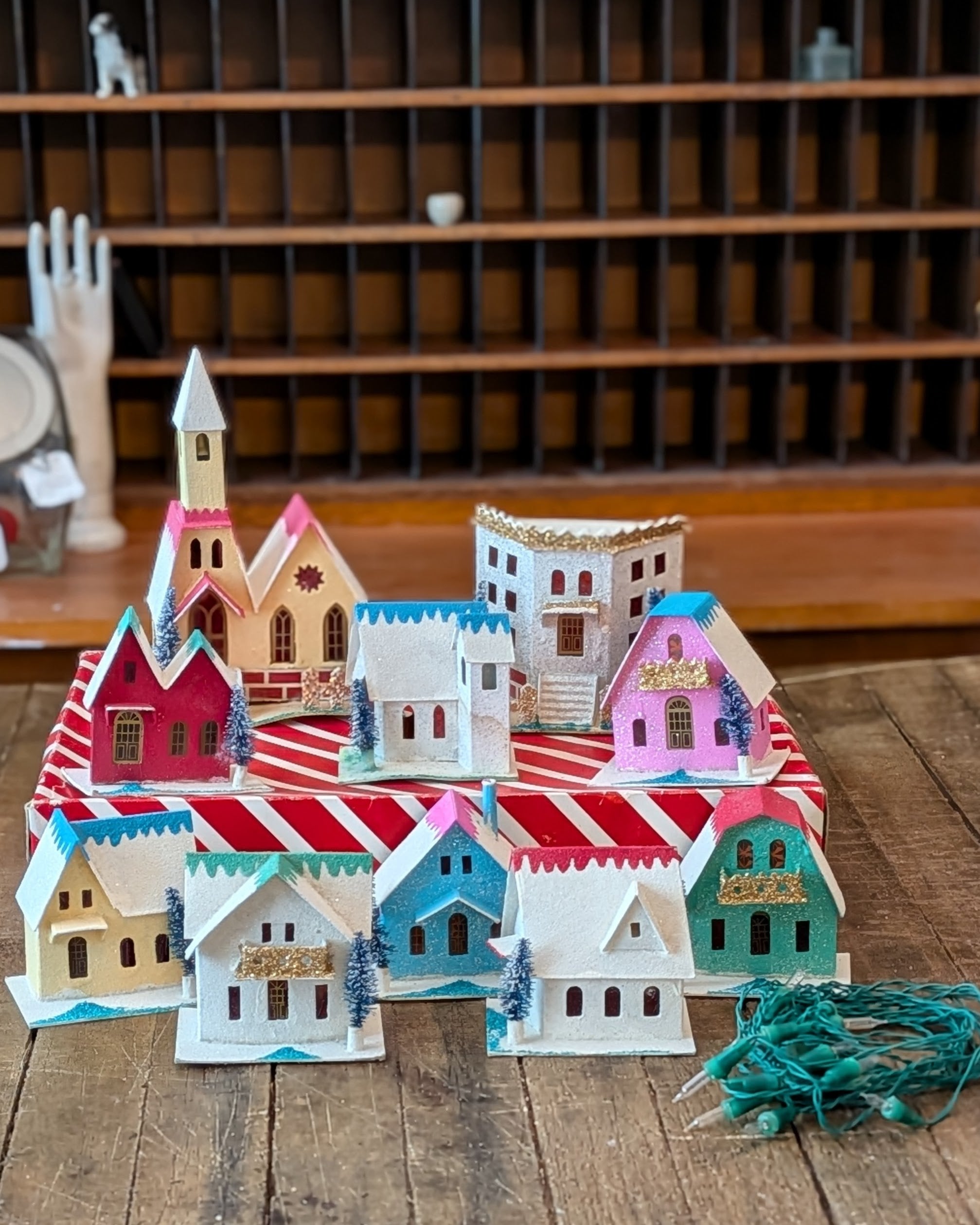 Vintage Lighted Village Made Exclusively for Montgomery Ward