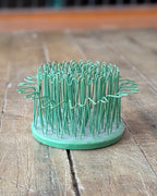 Large Blue Ribbon Flower Holder Hairpin Flower Frog