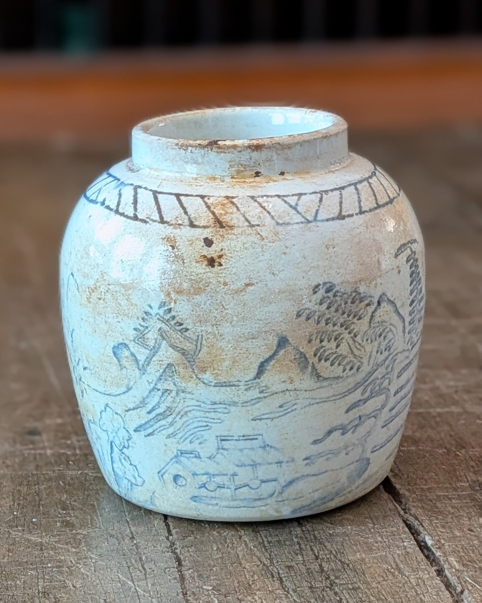 Blue Print Ginger Jar from England