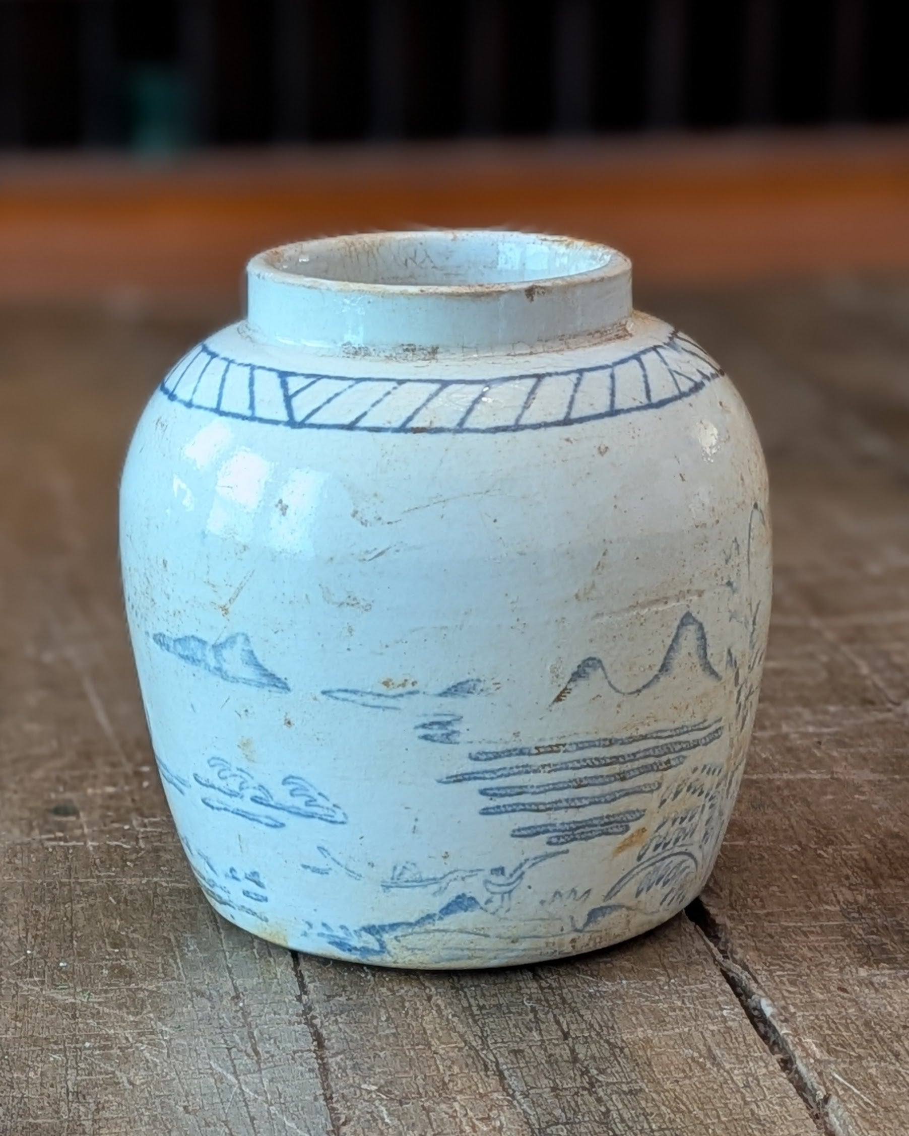 Blue Print Ginger Jar from England
