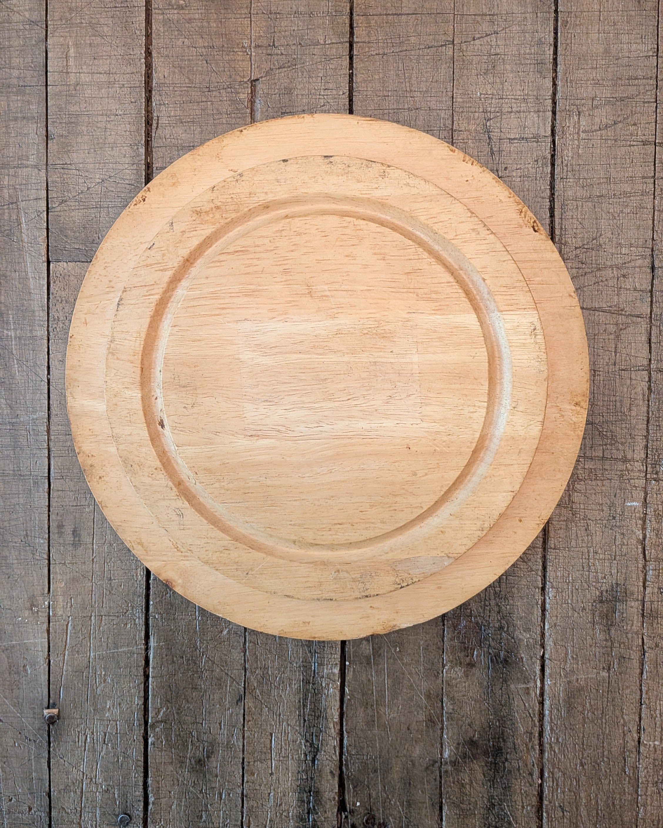 Antique Carved Wooden Bread Board