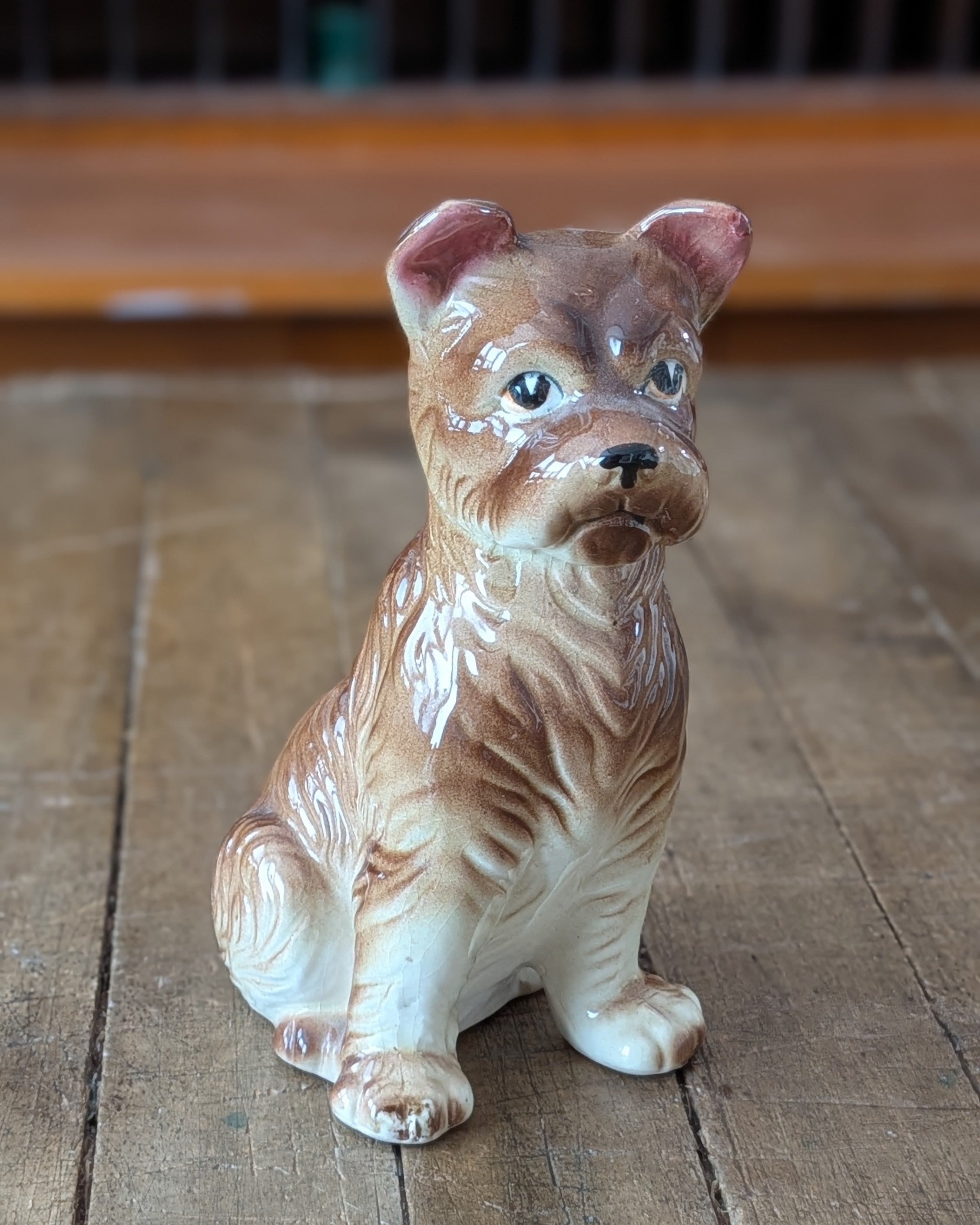Porcelain Sitting Terrier Figurine