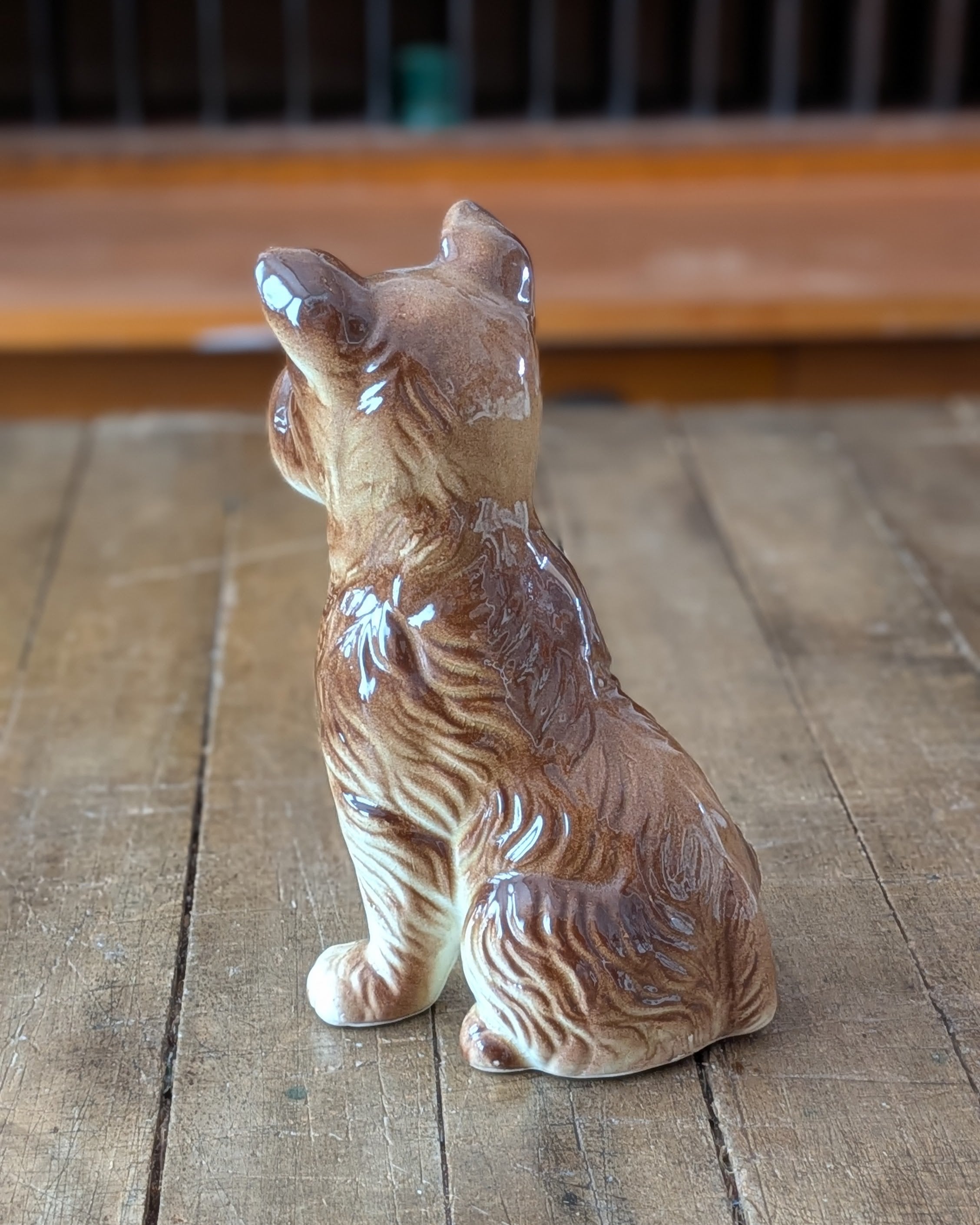 Porcelain Sitting Terrier Figurine