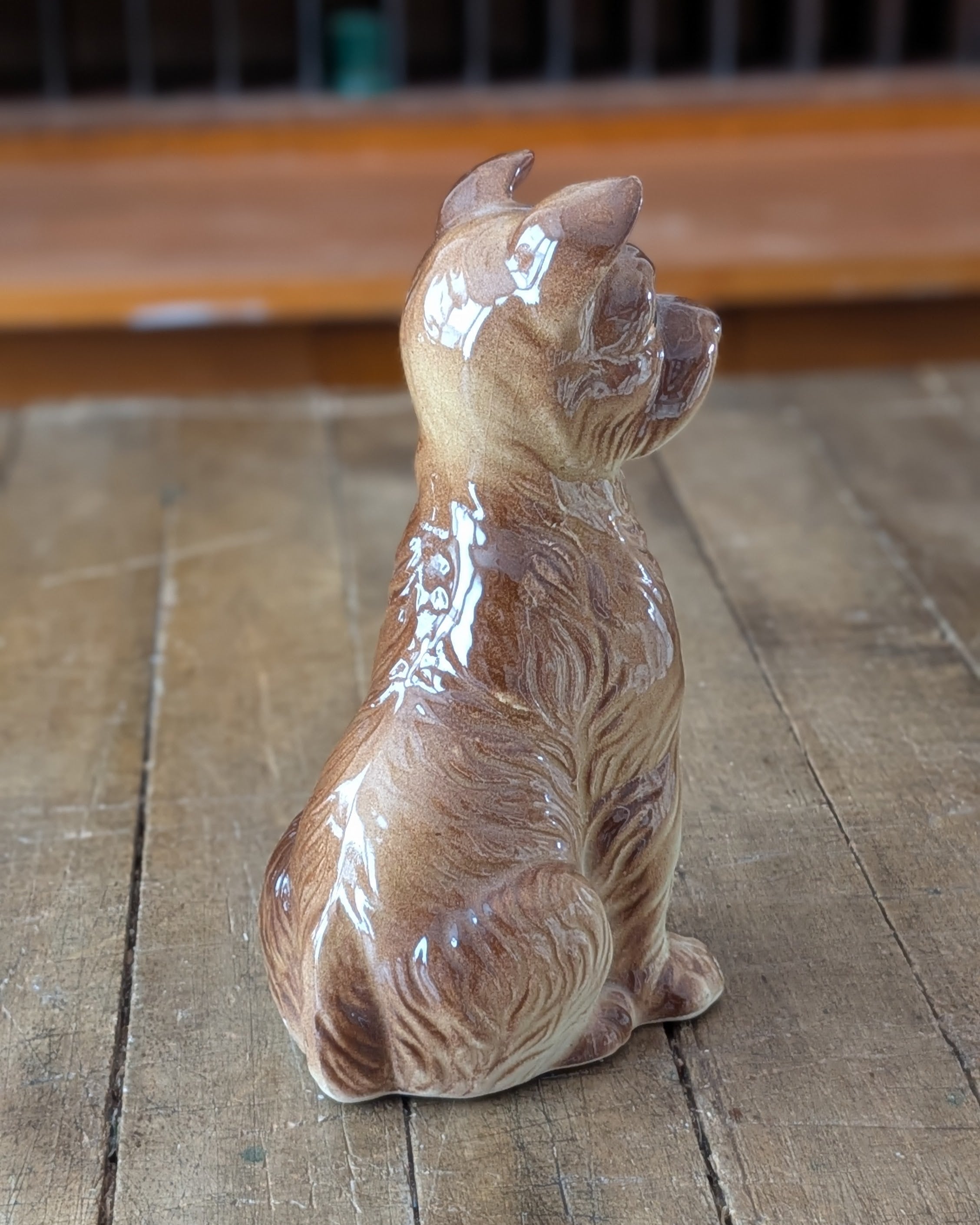 Porcelain Sitting Terrier Figurine
