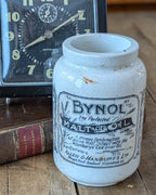 Antique Bynol Malt & Oil Advertising Jar