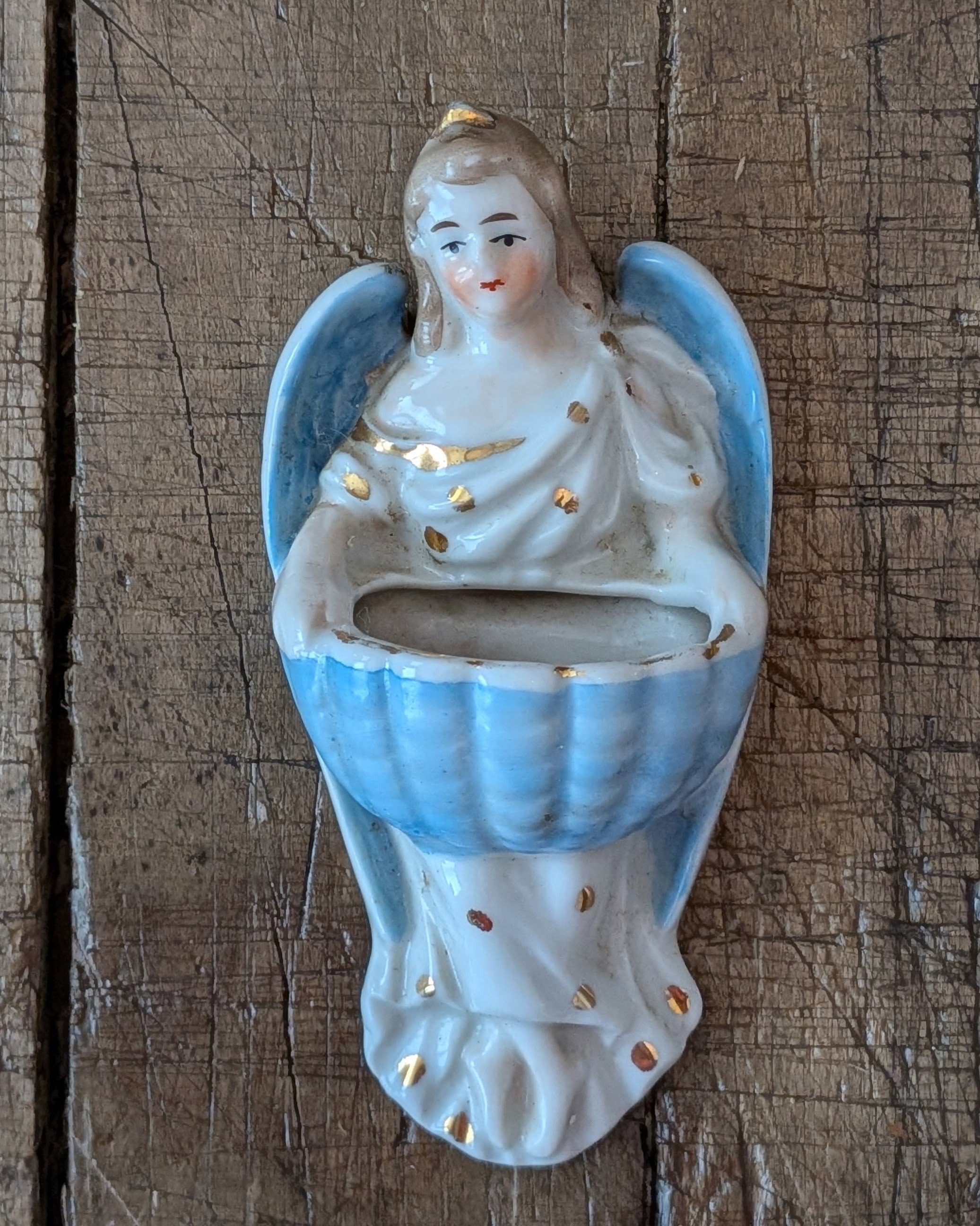 Porcelain Angel Holy Water Font