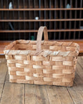 Antique Split Oak Handwoven Gathering Basket