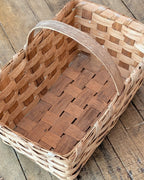 Antique Split Oak Handwoven Gathering Basket