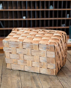 Antique Split Oak Handwoven Gathering Basket