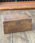Lidded Wooden Box with Wood Burned Design