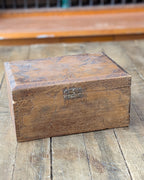 Lidded Wooden Box with Wood Burned Design