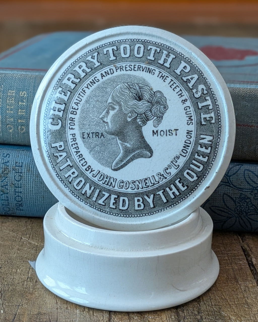 John Gosnell & Co. Lidded Cherry Toothpaste Pot