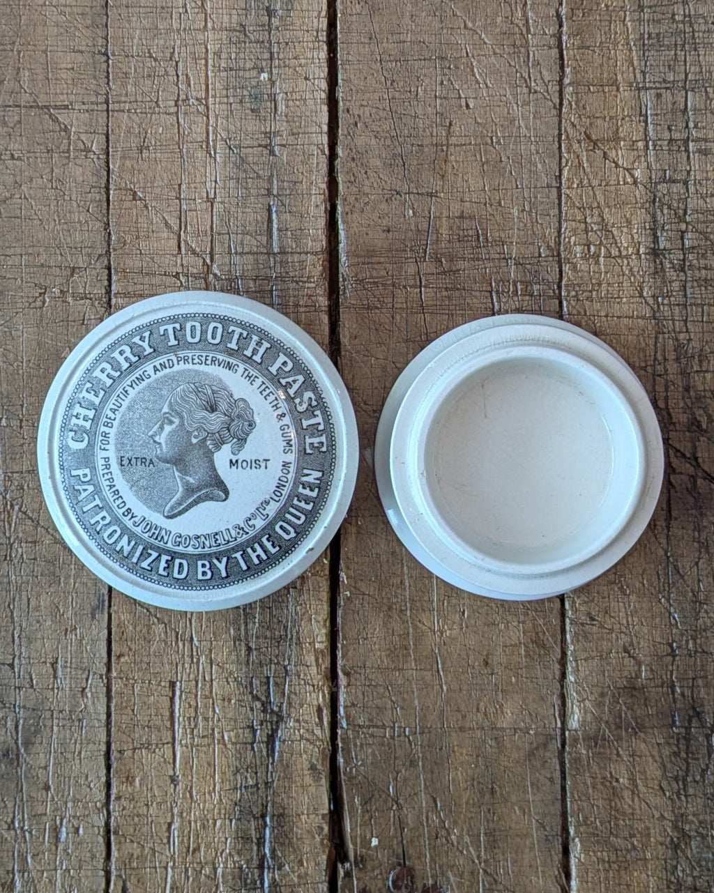 John Gosnell & Co. Lidded Cherry Toothpaste Pot