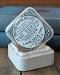 Rare Square White Rose Paste Lidded Pot