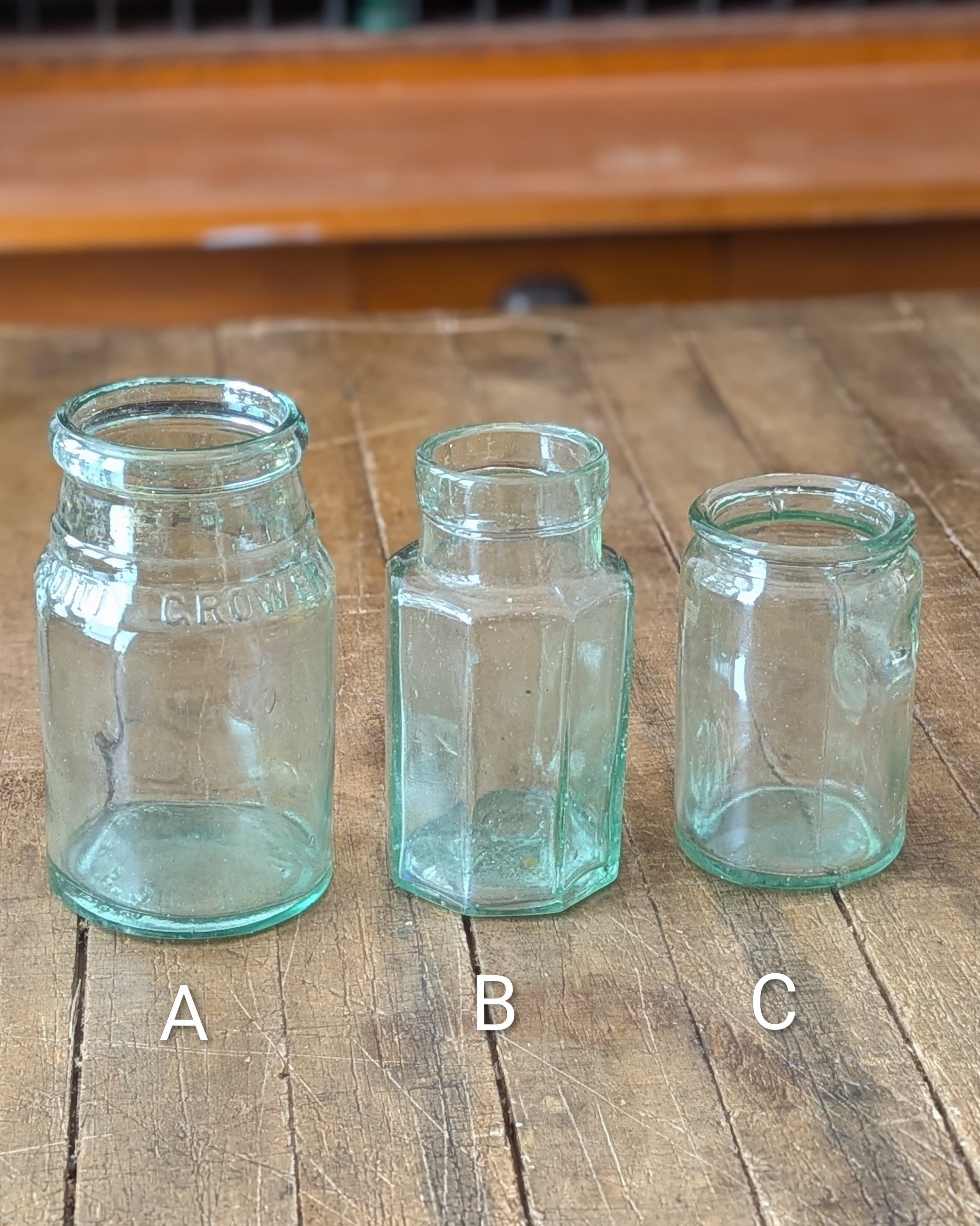 CHOICE Victorian Glass Preserves Jars