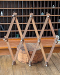 Antique Wooden Accordion Peg Rack