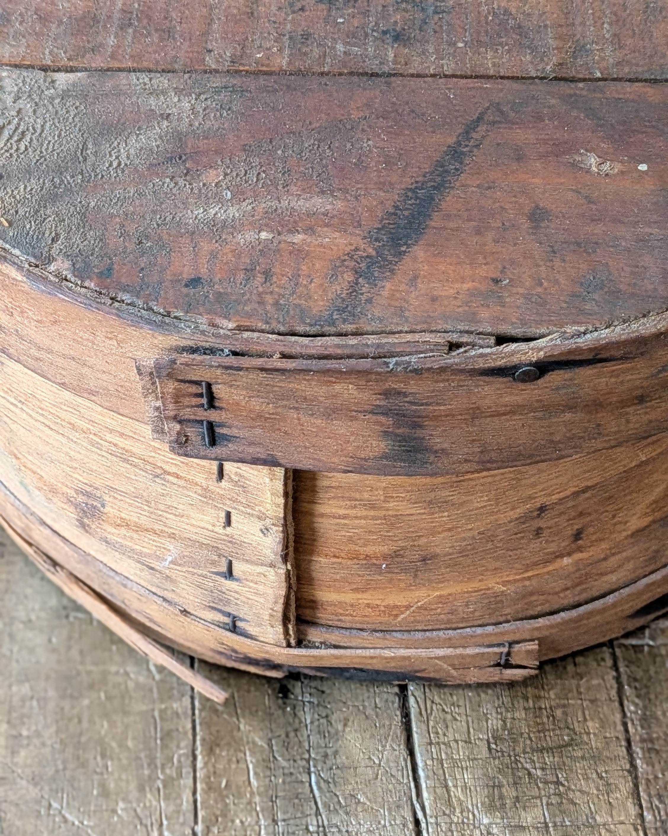 Antique Bent Wood Cheese or Pantry Box