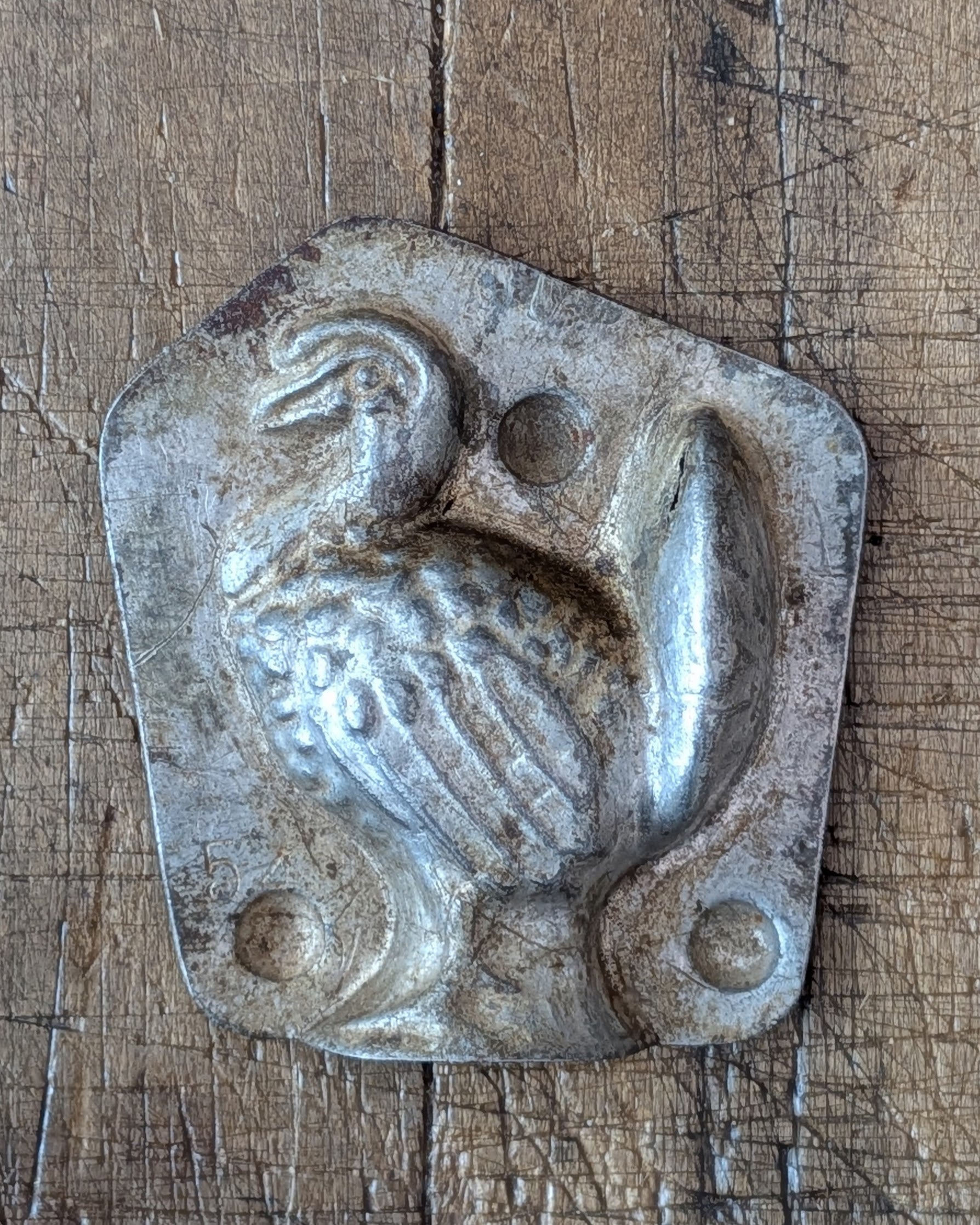 Half of Antique Chicken Chocolate Mold