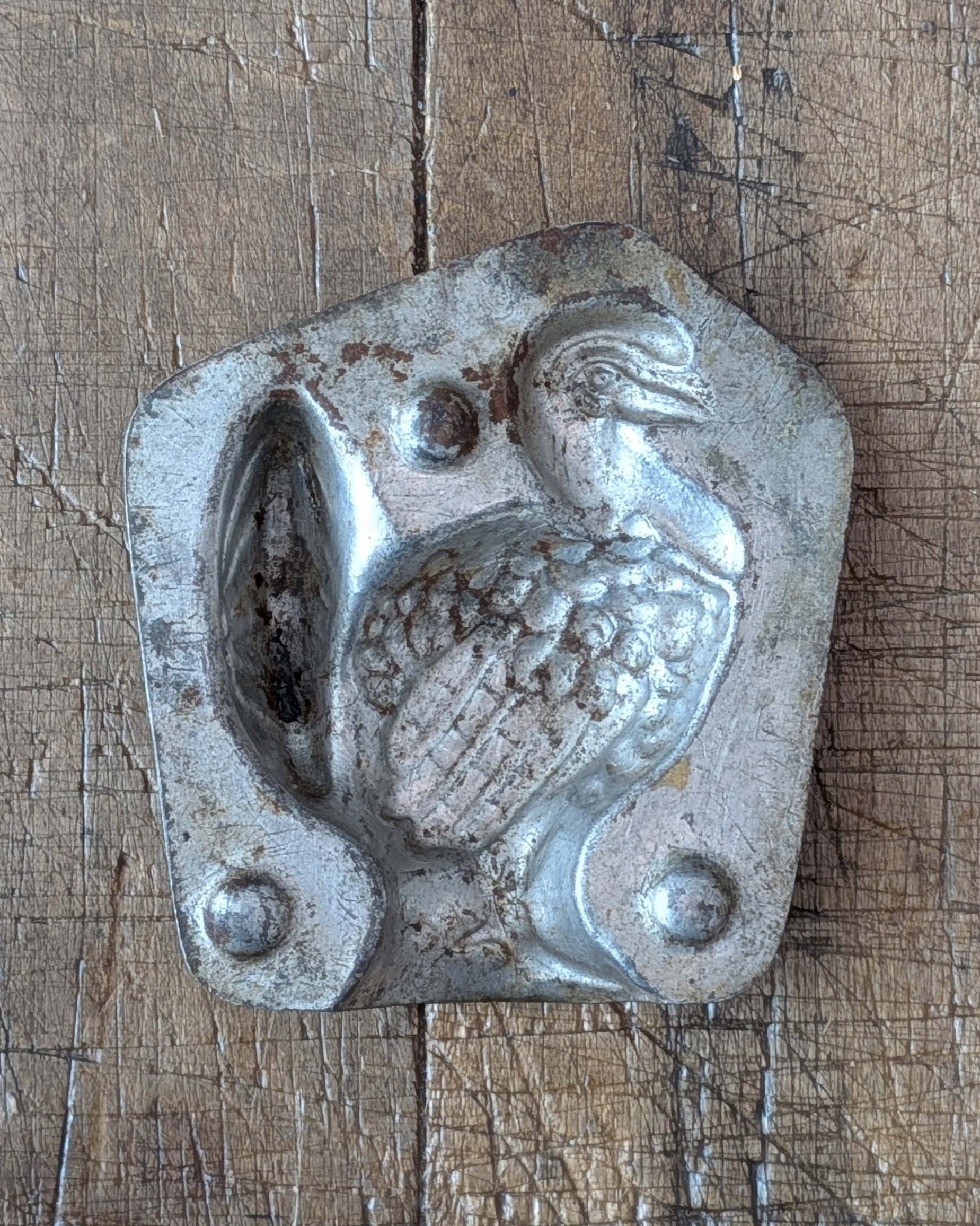 Half of Antique Chicken Chocolate Mold