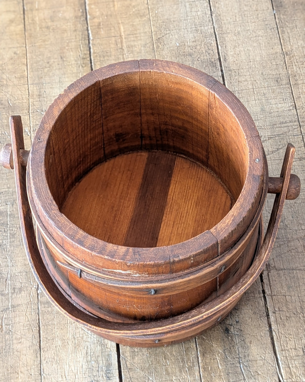 Antique Wooden Sugar Firkin or Pantry Box