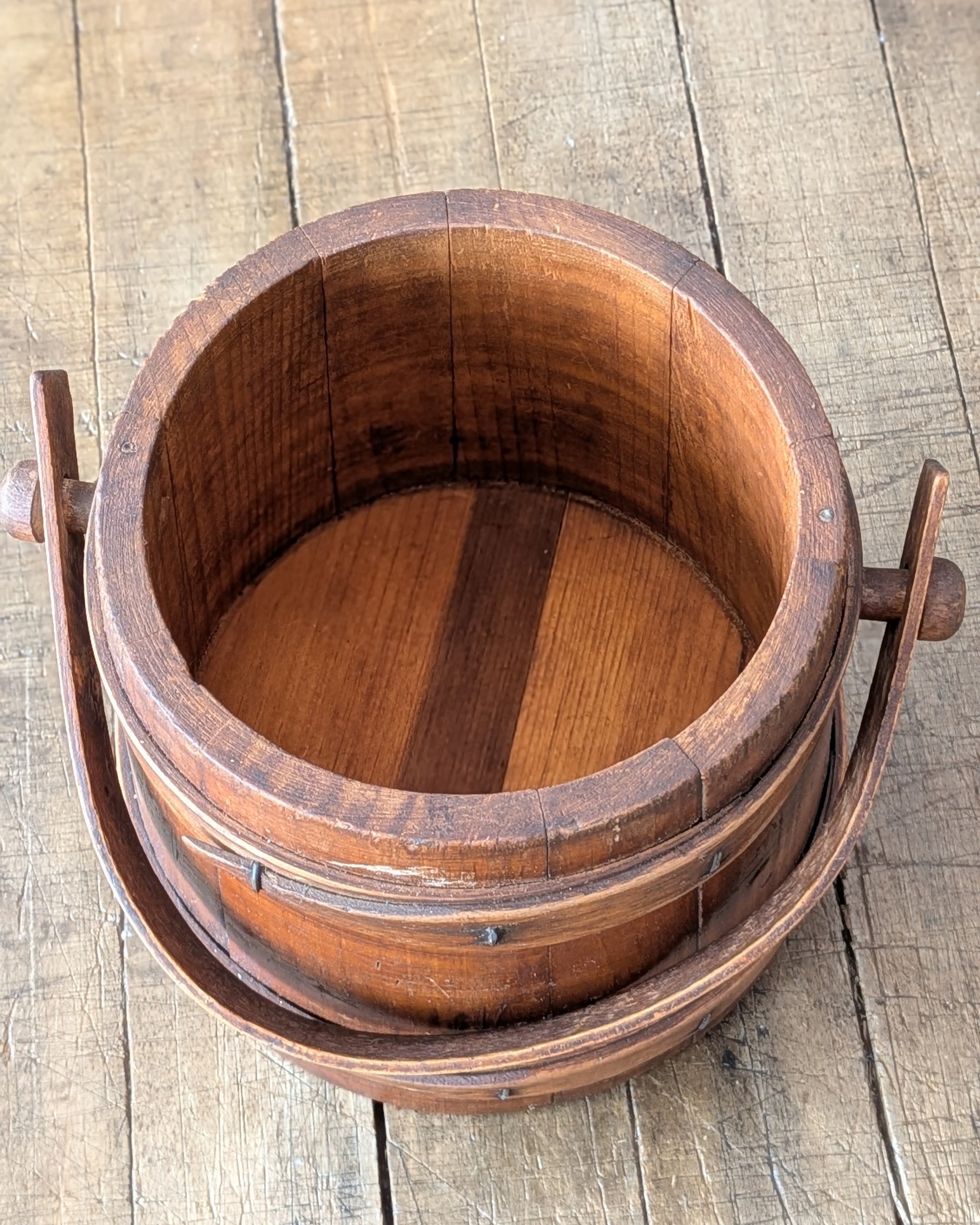 Antique Wooden Sugar Firkin or Pantry Box
