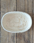 English Ironstone Stag & Trees Jelly Mould with Feet