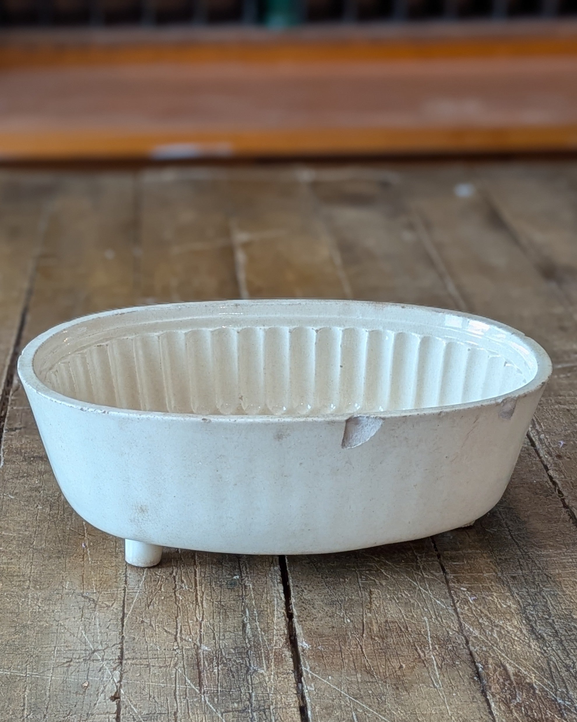 English Ironstone Stag & Trees Jelly Mould with Feet