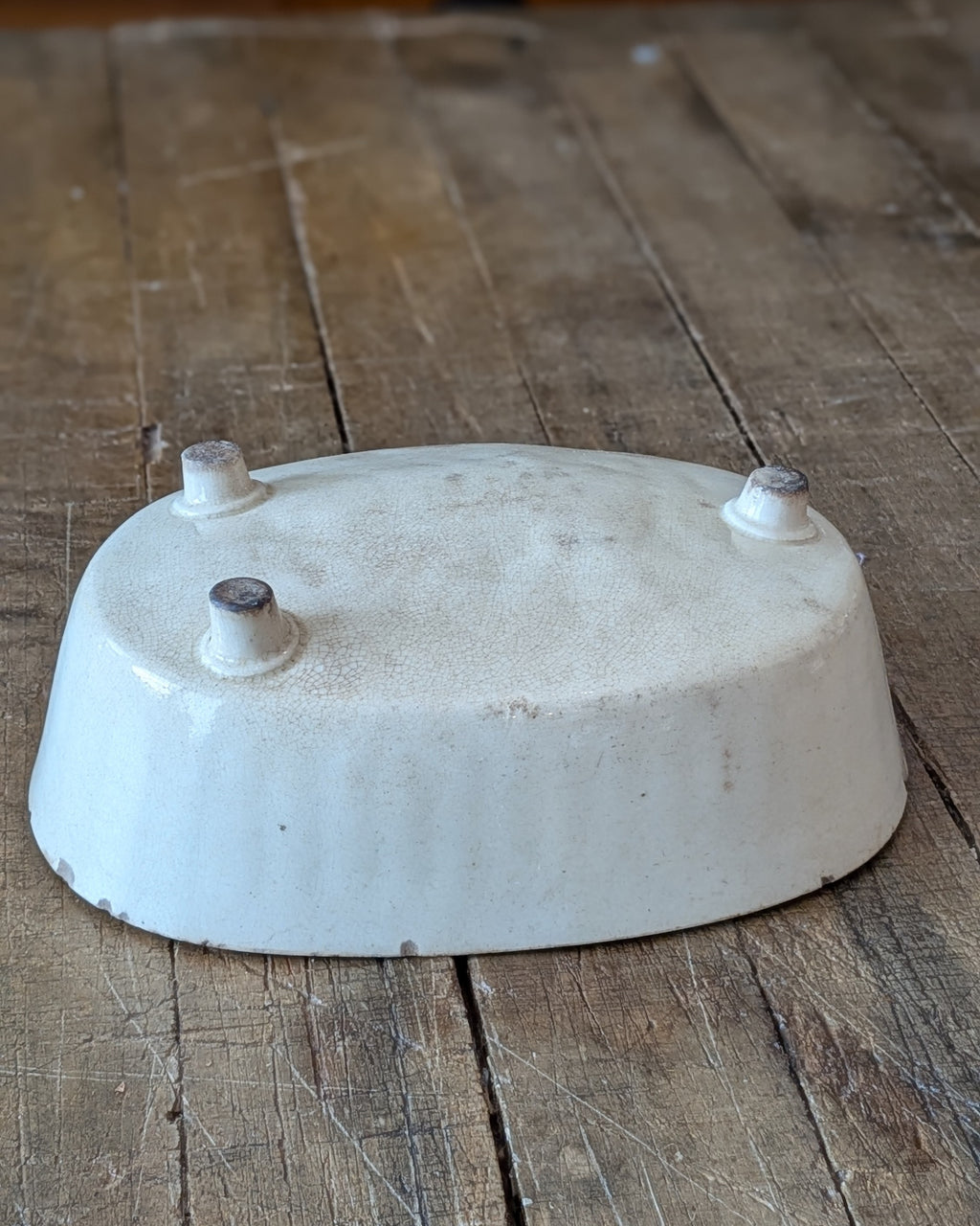 English Ironstone Stag & Trees Jelly Mould with Feet