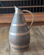 Antique Oak & Copper Jug for Cider or Wine