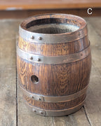 CHOICE Antique Oak Barrel w/Copper Bands