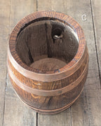 CHOICE Antique Oak Barrel w/Copper Bands