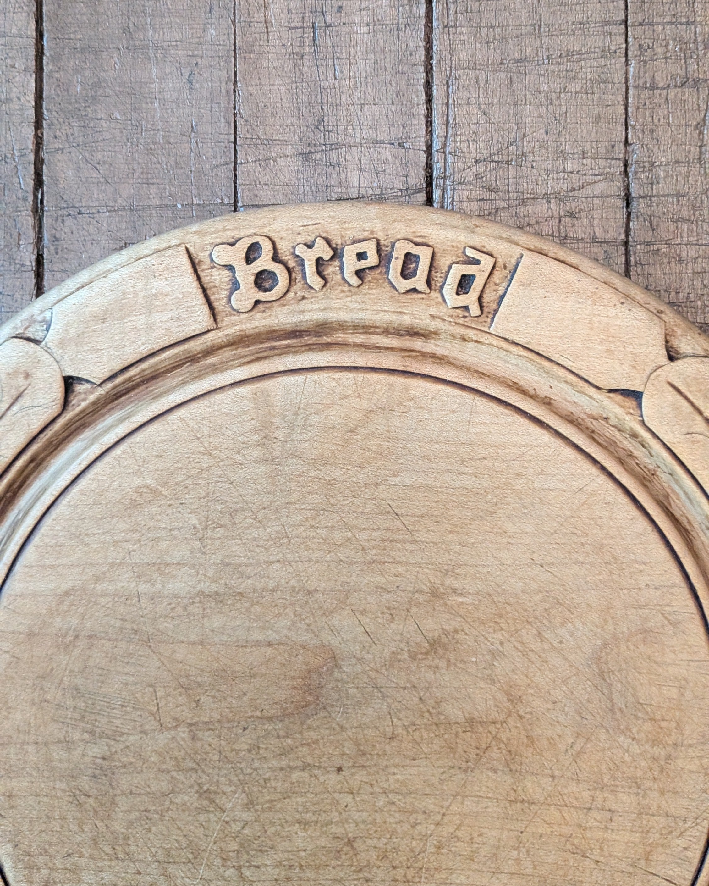 Antique Carved Wooden "Bread" Board