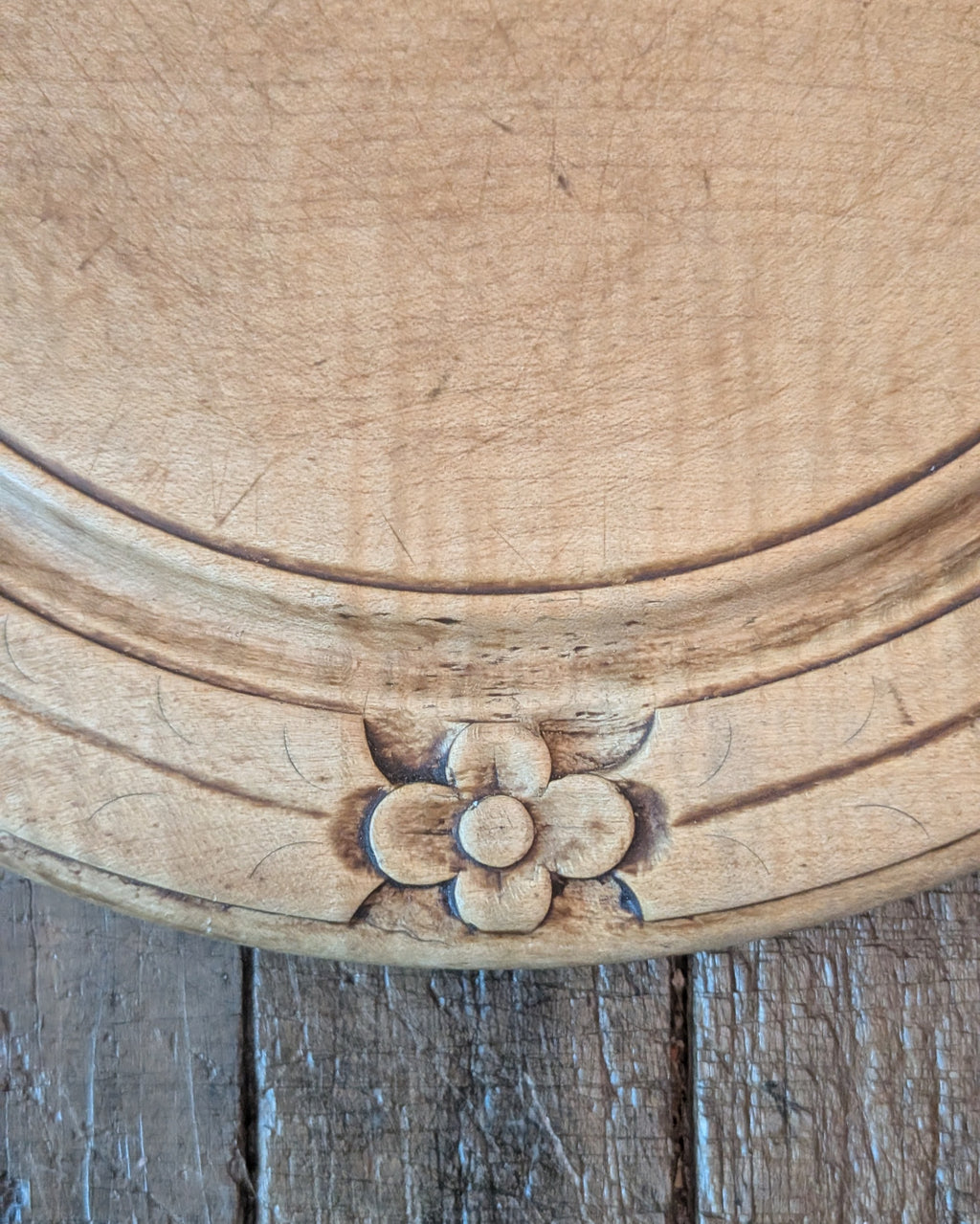 Antique Carved Wooden "Bread" Board