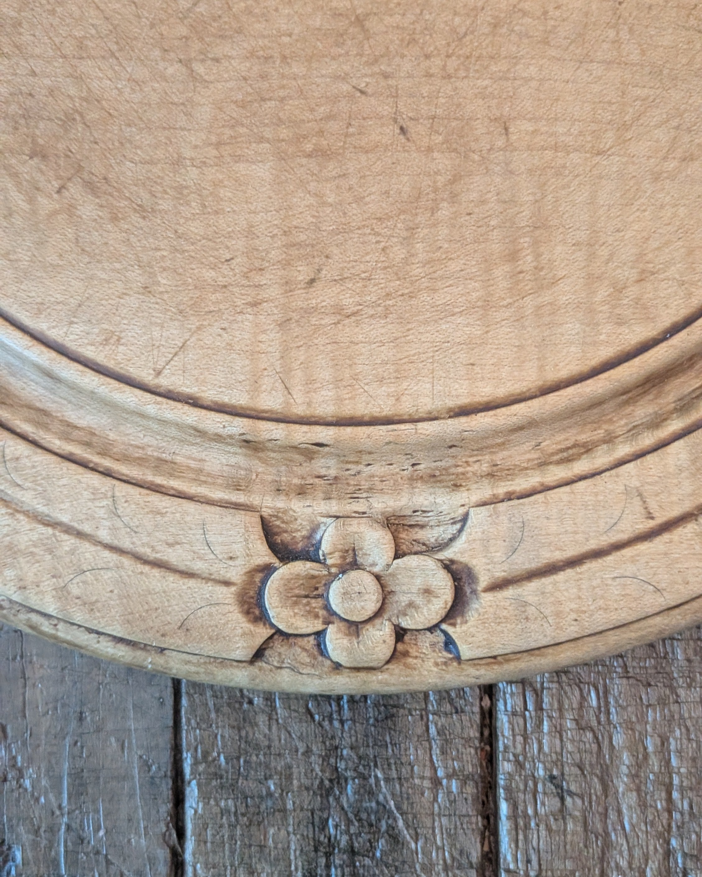 Antique Carved Wooden "Bread" Board