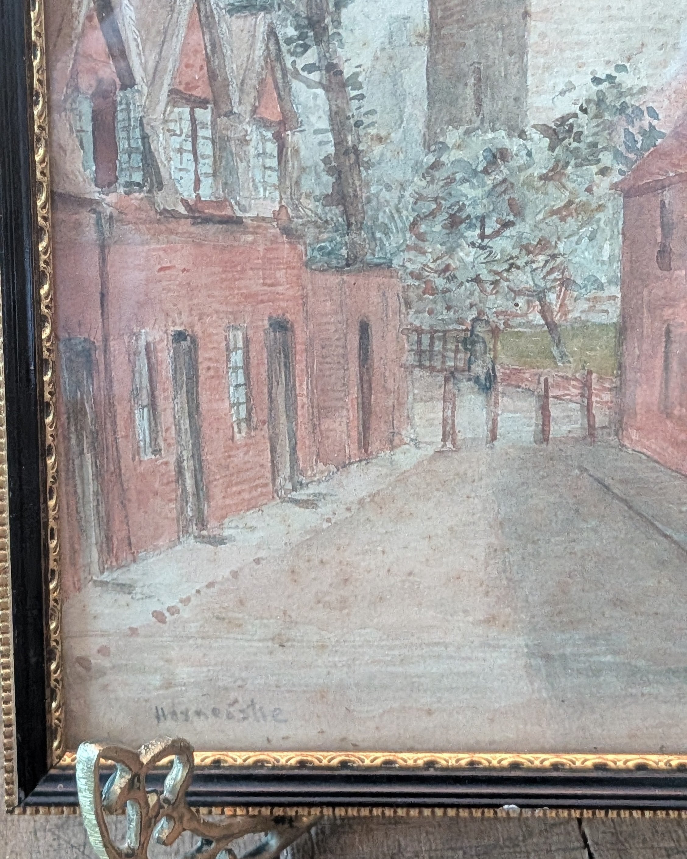 G.E. Hackford (George Edward Hackford) Watercolor of St. Mary's Church