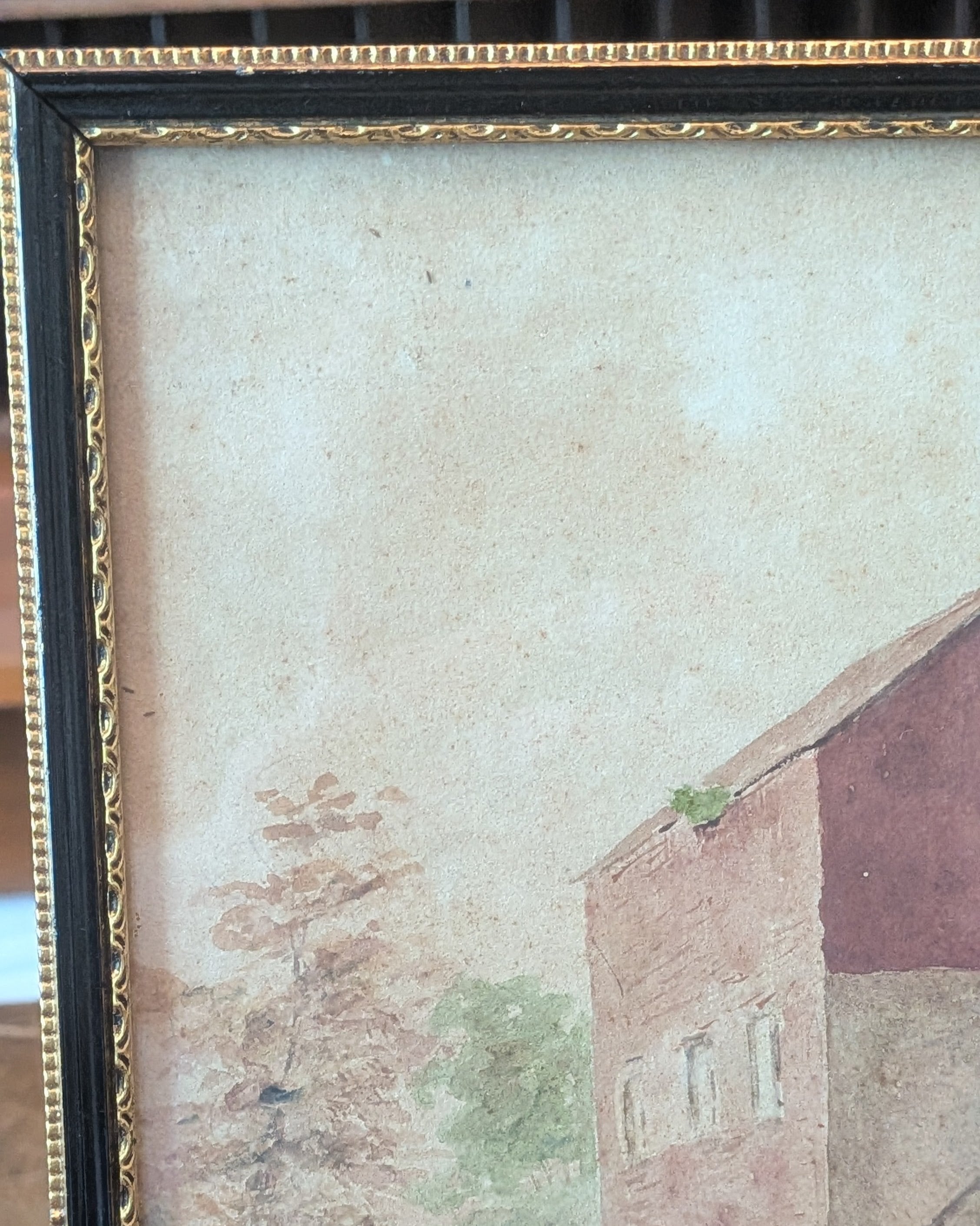 G.E. Hackford (George Edward Hackford) Original Watercolor Partney Watermill