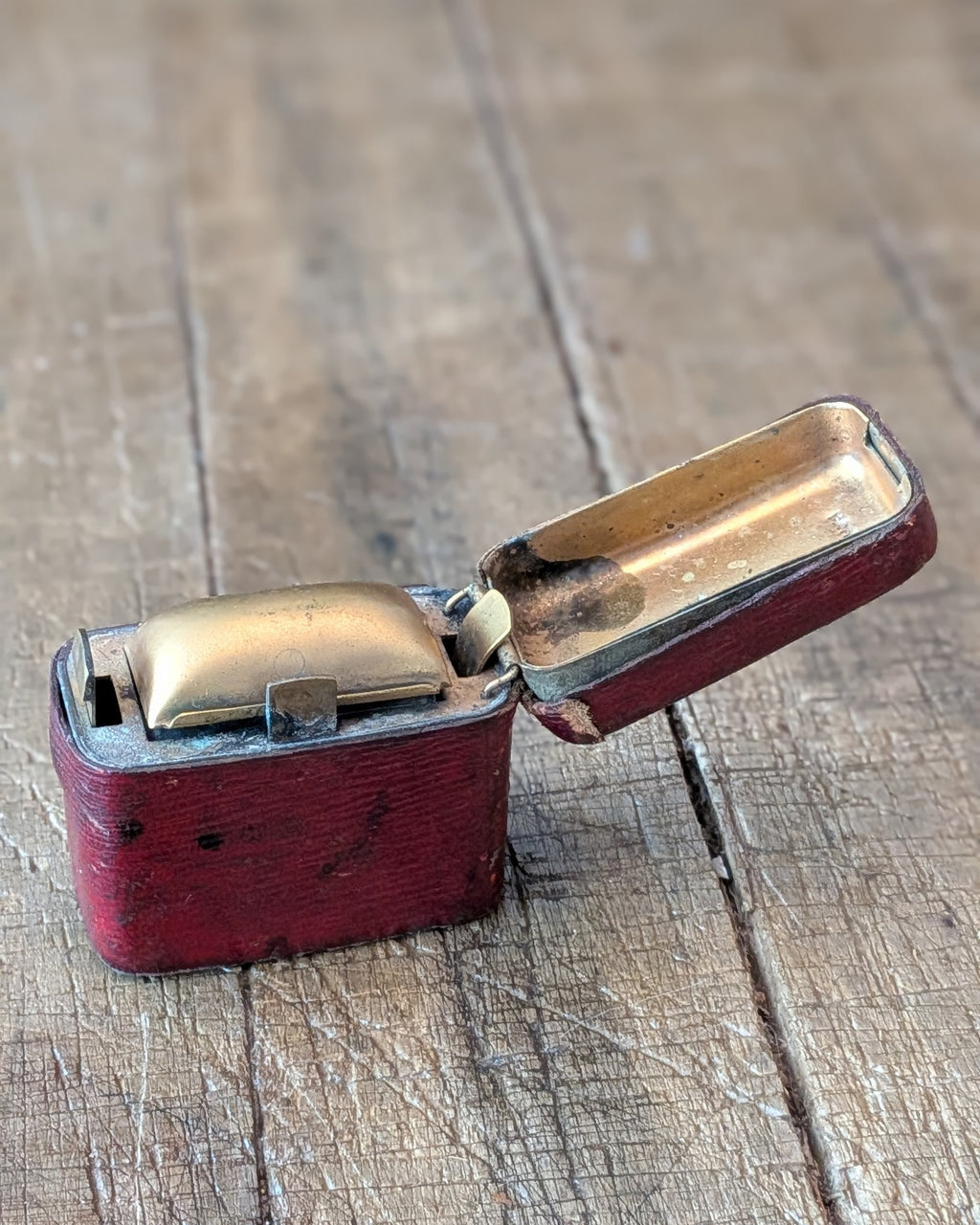 Traveling Ink Well with Leather Case