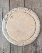 Antique Hand-Carved Wooden Breadboard "Spare Not"